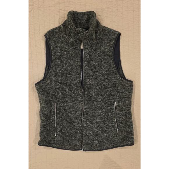 Abercrombie & Fitch Women's Full Zip Quilted Lined Fleece Vest Gray Size Large - Picture 1 of 7